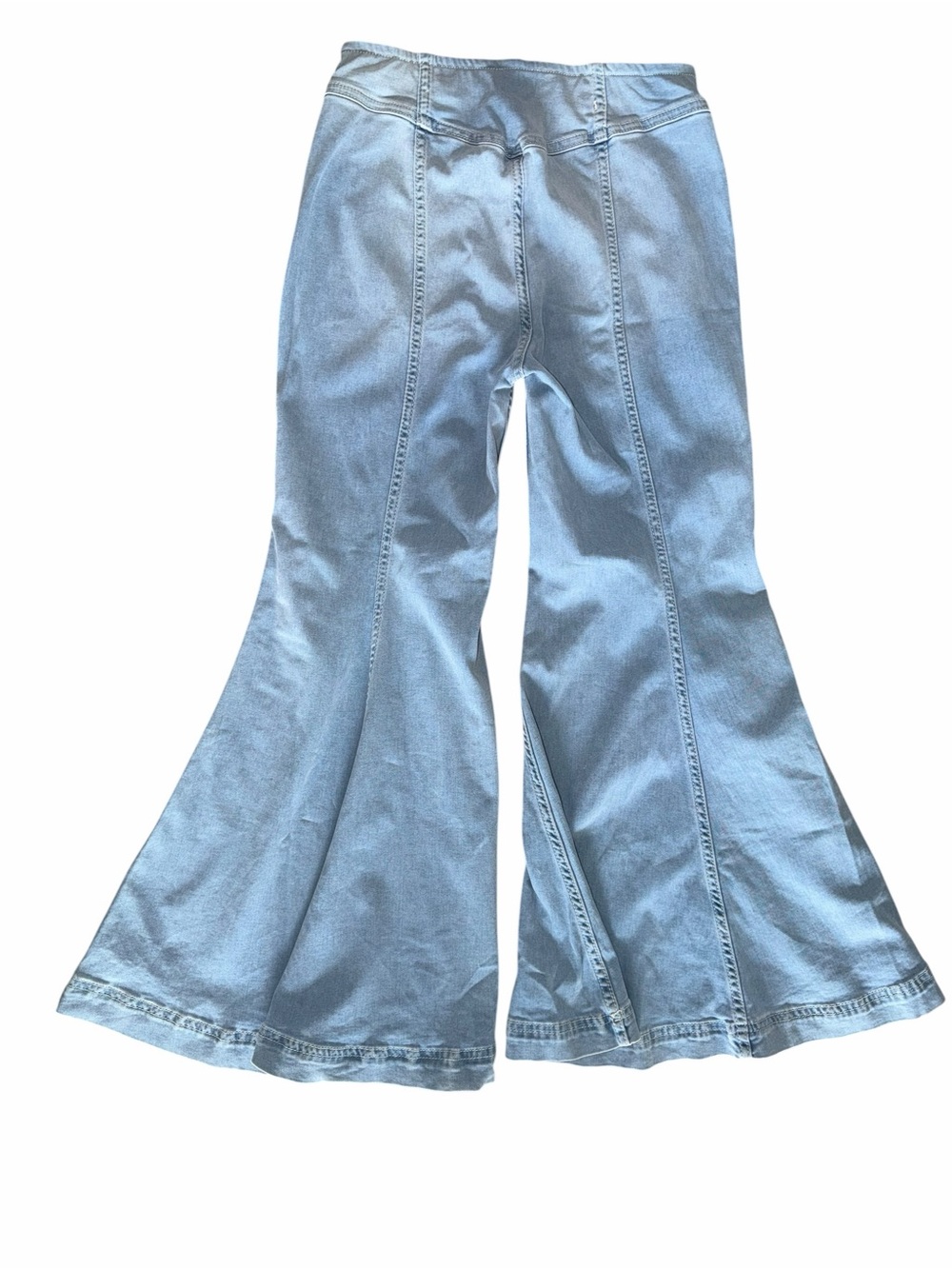 Free People We The Free Cha Cha Flare Jeans Pull On High Rise Bell Bottom Sz 27 - Picture 4 of 8